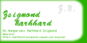 zsigmond marhhard business card